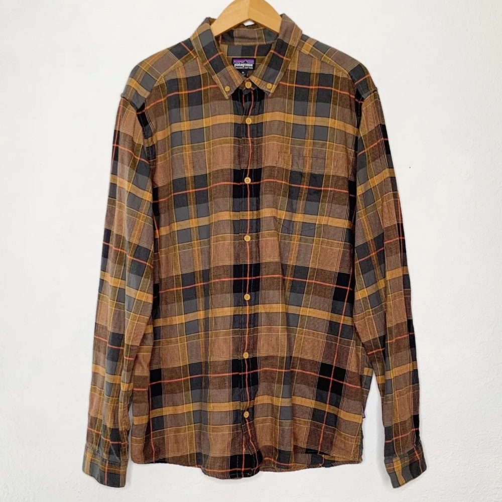 Patagonia Men's Long-Sleeved Bluffside Shirt Plaid Casual Cotton Size XL